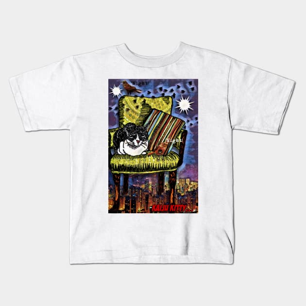 Kaiju Kitty Kids T-Shirt by ImpArtbyTorg